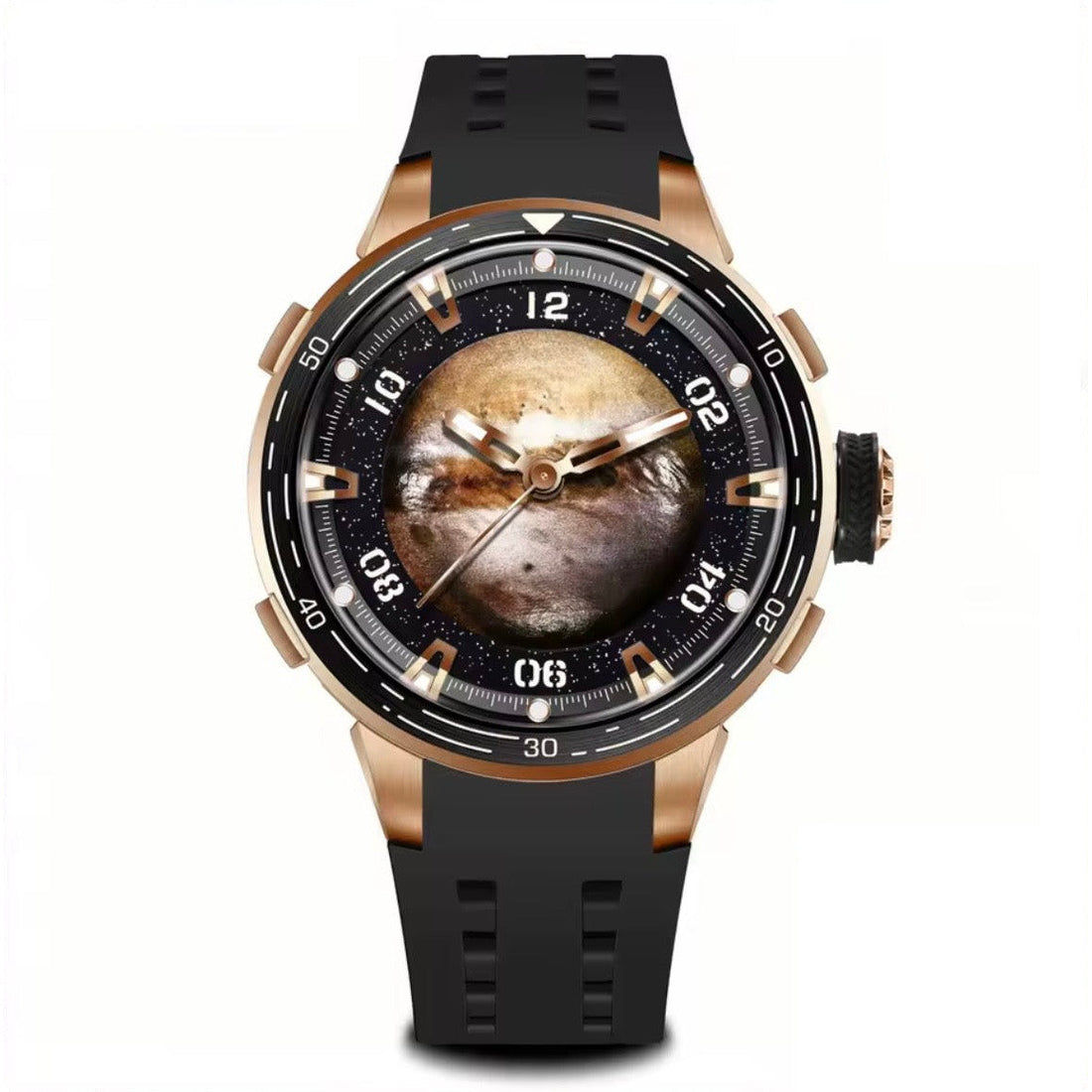 PINDU P6676 Planet Series automatic watch with domed planet dial