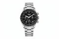 PINDU P1701 40mm chronograph quartz moon watch silver case turquoise dial front view