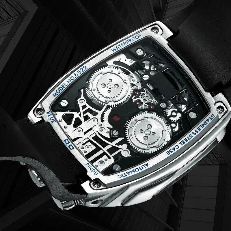 PINDU P5023 Automatic Tonneau Watch specifications features overview