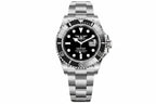 PINDU P6510 automatic diver watch silver case black dial black ceramic bezel luminous hands front view