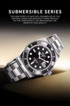 PINDU P6510 automatic diver watch silver case black dial black ceramic bezel submersible series lifestyle shot