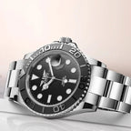 PINDU P6519 Water Ghost GMT automatic watch angled product shot sunken ship underwater aesthetic black dial GMT bezel