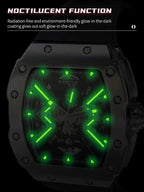 PINDU P6550 Tonneau Skeleton Automatic Watch wrist shot lifestyle
