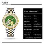 PINDU P6581 Tourbillon Classic Chronograph silver case black leather strap front view