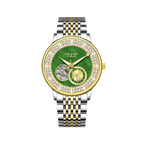 PINDU P6581 Tourbillon Classic Chronograph silver case white dial angle view