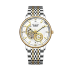 PINDU P6581 Tourbillon Classic Chronograph silver case white dial back view