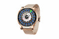 PINDU P6626 Poker Roulette Watch - NH35A Automatic Rose Gold Mesh Blue Dial