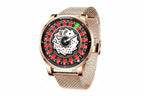 PINDU P6626 Poker Roulette Watch - NH35A Automatic Rose Gold Mesh Bracelet