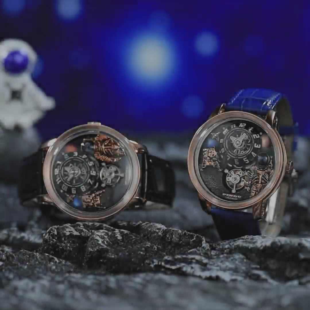 PINDU P6630 Astronaut Sapphire Crystal Stainless Steel Watch