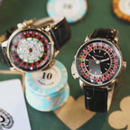 PINDU P6628 Button Rotating Red Diamond Dial Automatic Watch